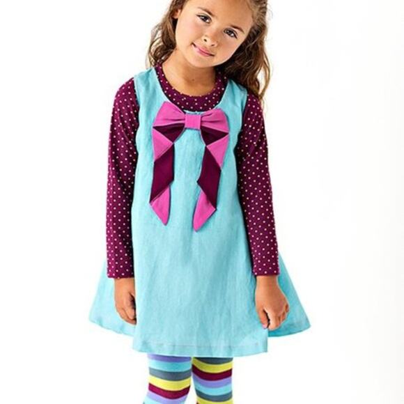 Matilda Jane Girls Dress Size 10 Paint by Numbers Wrapped Up Jumper Linen New - Picture 1 of 7
